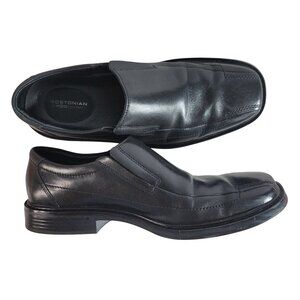 Bostonian 2 Pod Comfort Slip On Dress Shoes Black 9.5M Loafers Flexible Leather